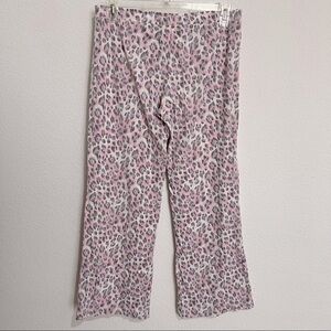 Victoria's Secret Gray Pink Animal Print Lightweight Sleep Lounge Pajama Pants